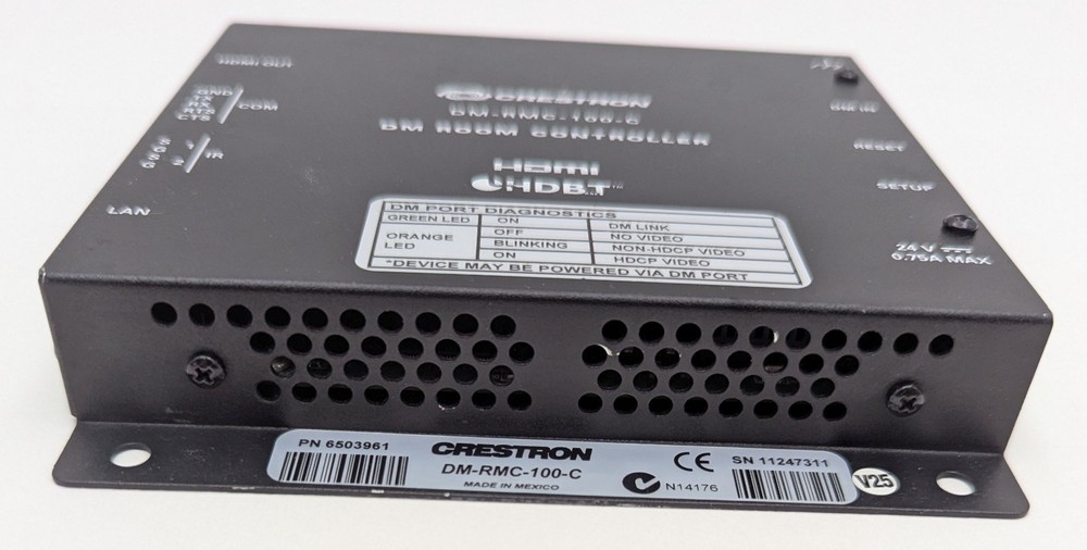 Crestron DM-RMC-100-C DigitalMedia 8G+ Receiver Room Controller Module - Working