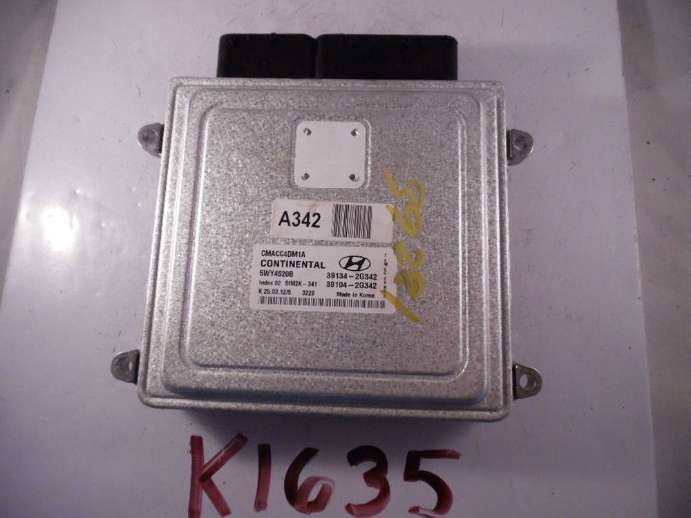 10 11 12 SANTA FE 2.4L AT COMPUTER ENGINE CONTROL ECU ECM EBX  MODULE K1635