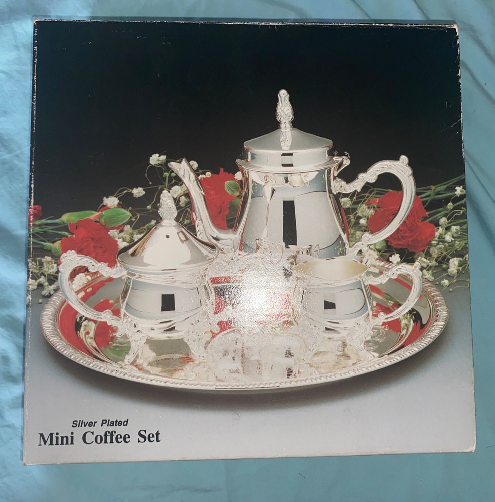 Vtg Silver Plated Mini Coffee Set( No Serving Tray)
