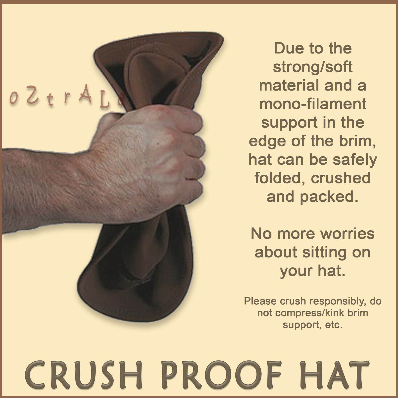 【oZtrALa】 AUSTRALIAN Hat Oilskin Canvas Jacaru OUTBACK Leather Mens Black Cowboy