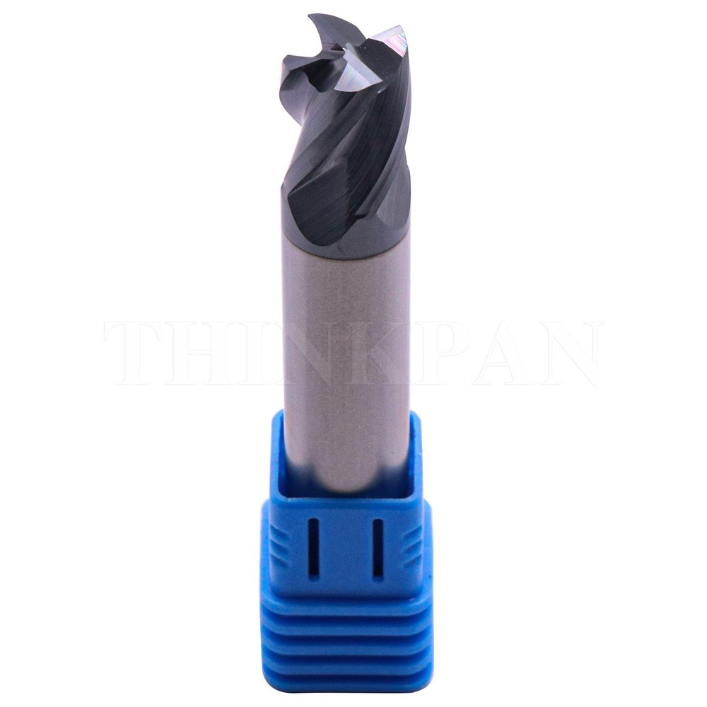 5Pcs 4 Flute Solid Carbide 1/2"x5/8"x3" End Mills - Double End - AlTiN Coated