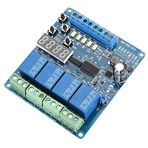 36V Relay Module, 8-36V Relay Module 4-Channel Multifunction Time Delay Relay