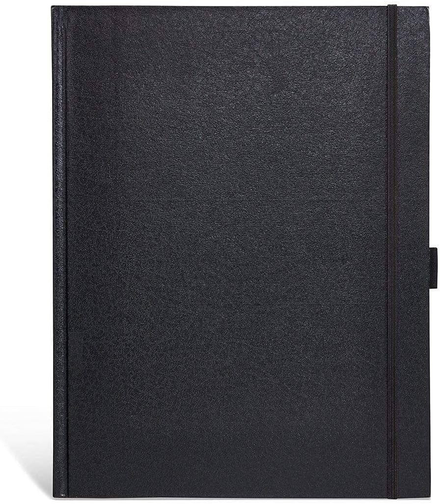 625 Black Hardcover 8.5" X 11" SKETCHBOOK JOURNAL, Perfect Bound, for Wet & Dry