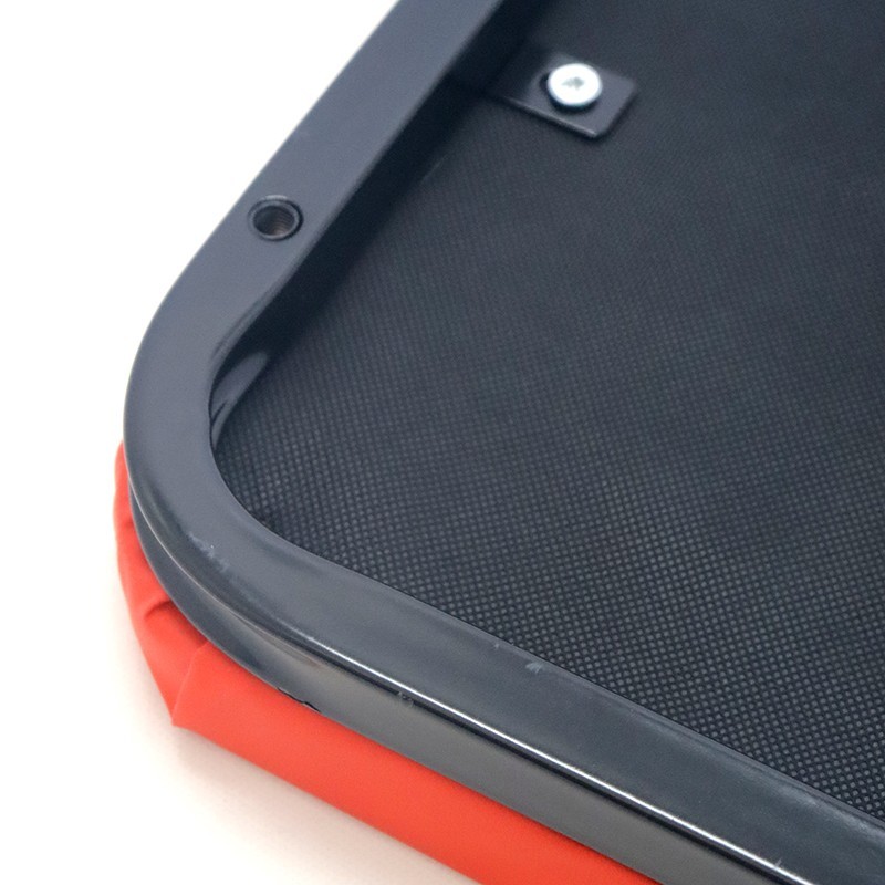 36" Z-Type Mechanic Creeper Seat Foldable 2-in-1 Garage Stool w/6 Wheels Red