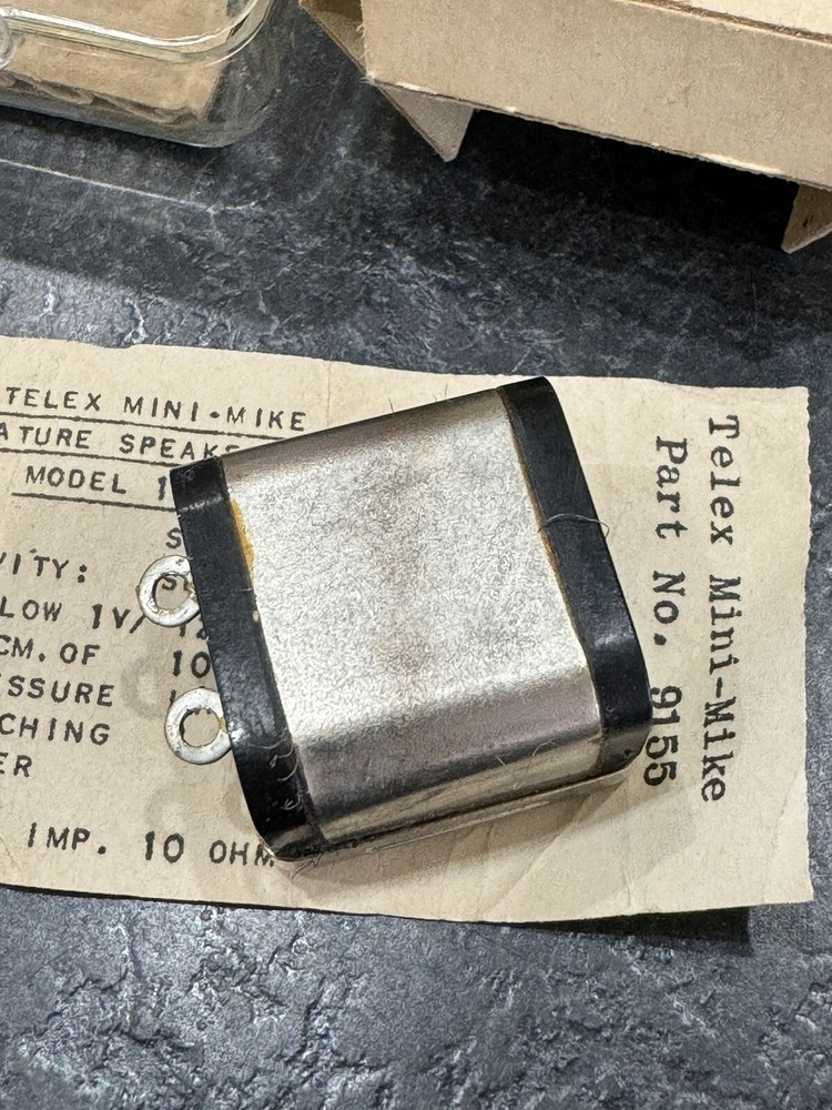 Vintage TELEX Mini-Mike Speaker Microphone Model 100 - 1956