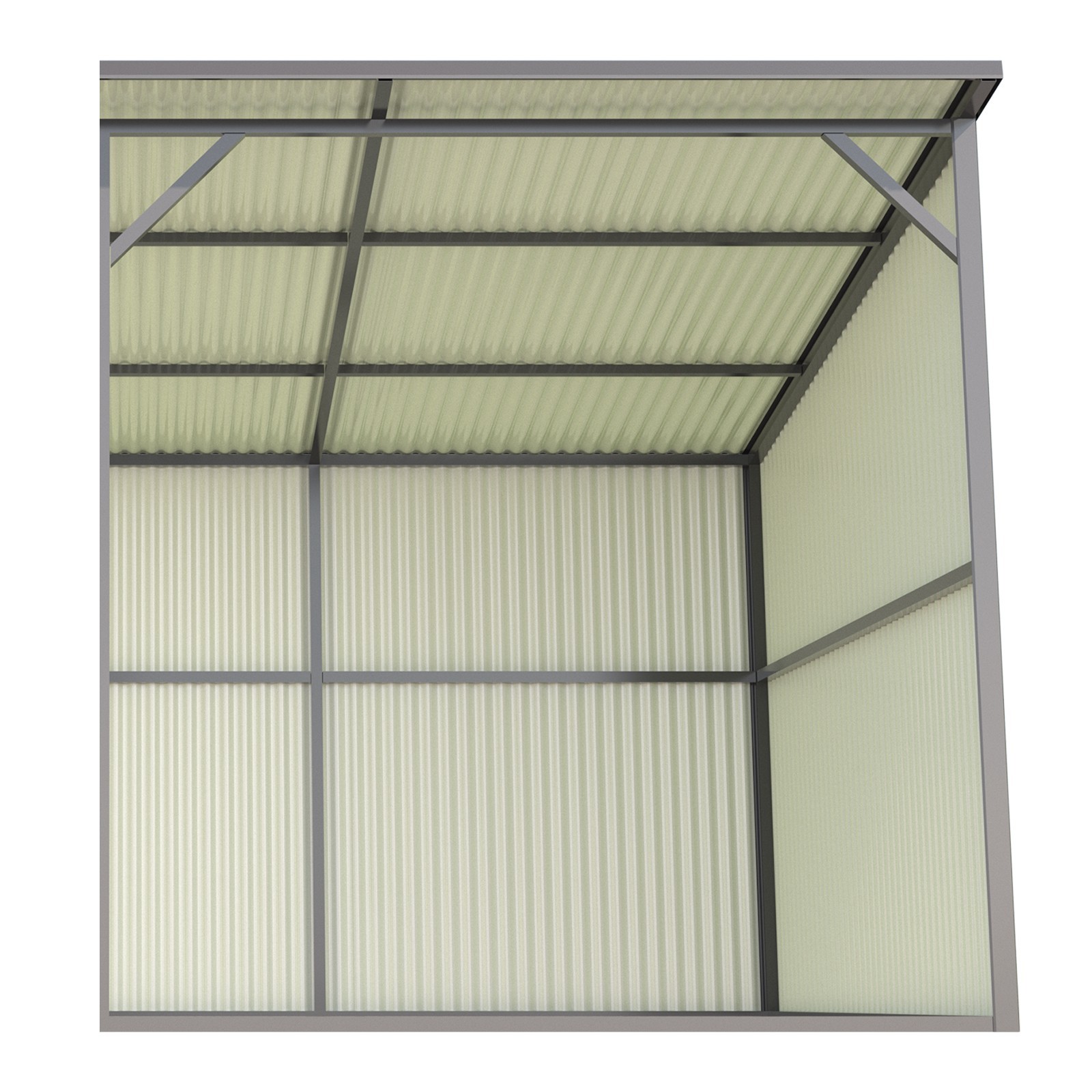 20'x12' Galvanized Metal Shed Livestock Shelter Farm Animal Shelter Goat CowShed