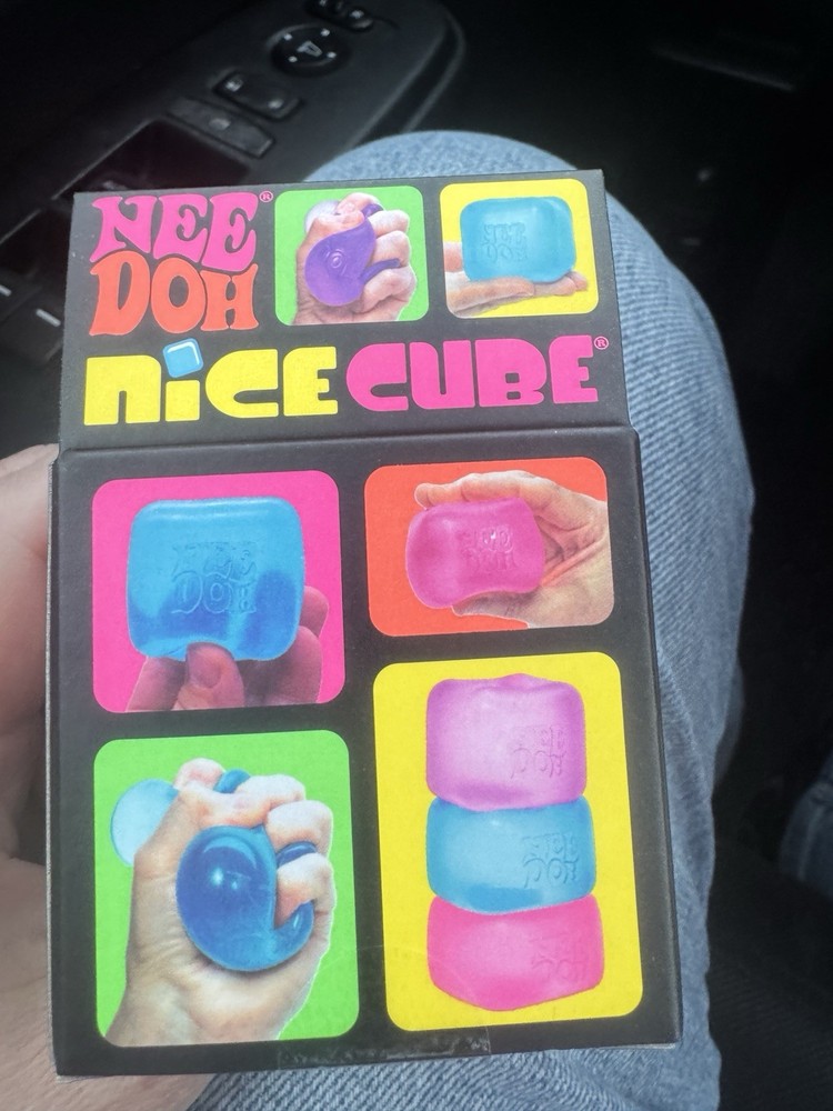 New Nee Doh Nice Cube Blue Super Solid Squish