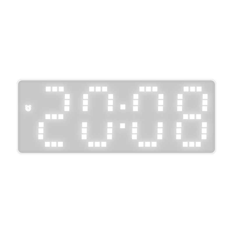 Contemporary Design Digital Clock with Voice Control and Dual Time Format