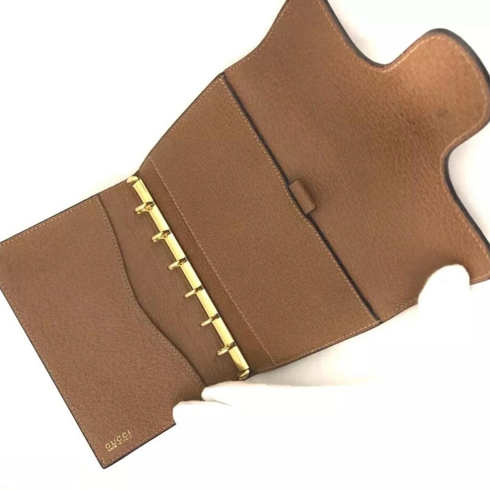 GUCCI Horse Bit Leather Notebook Cover Set