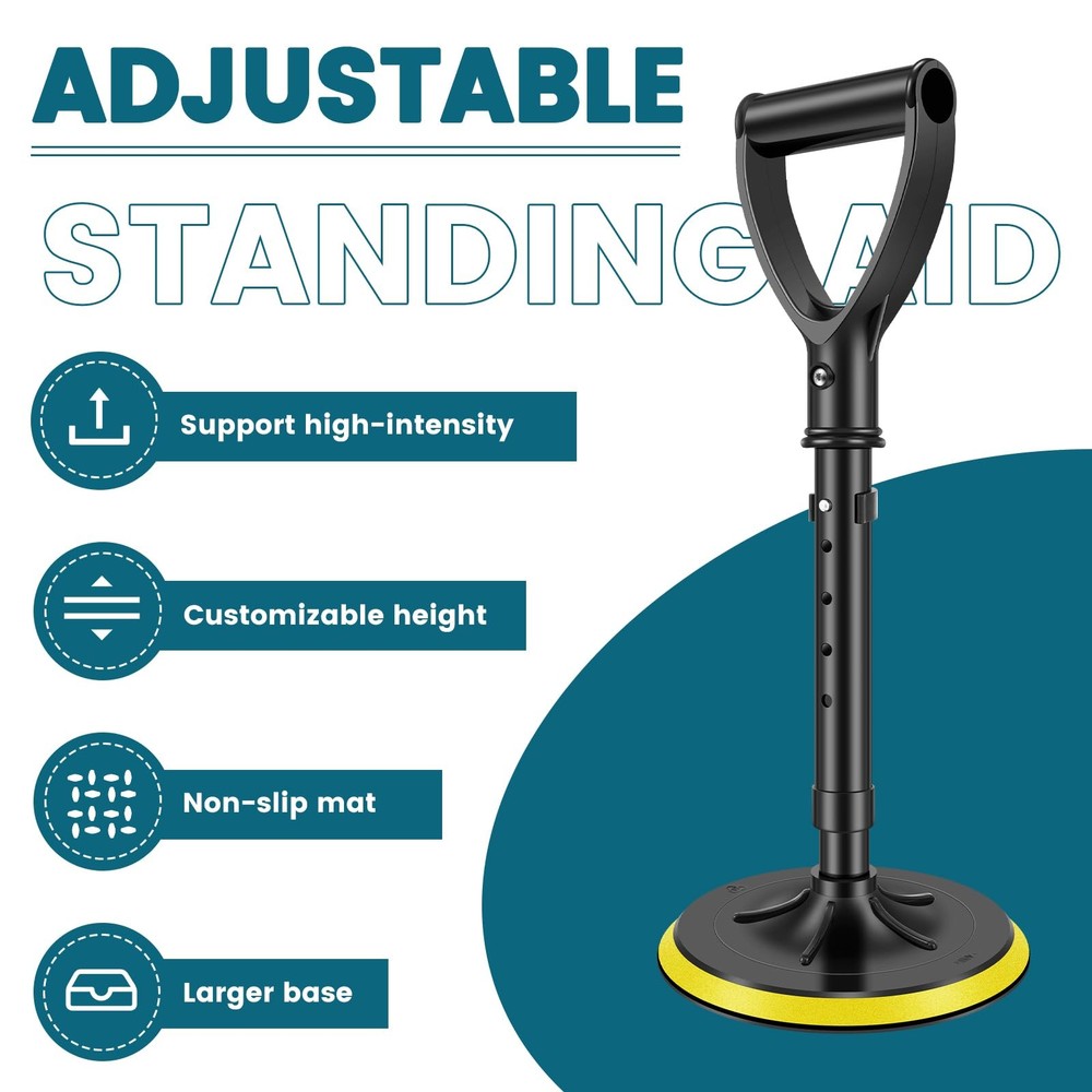 Mobility Aids Tool for Elderly, 17.3"-21.6" Height Adjustable Mobile Standing