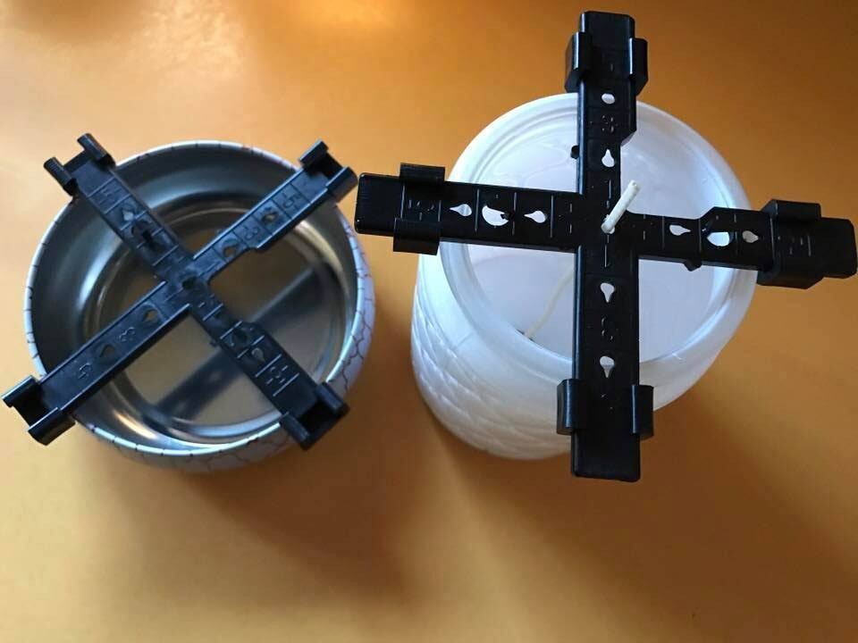 Universal Wick Holders - Adjustable Centering Device for Candle Makers - 10 pack