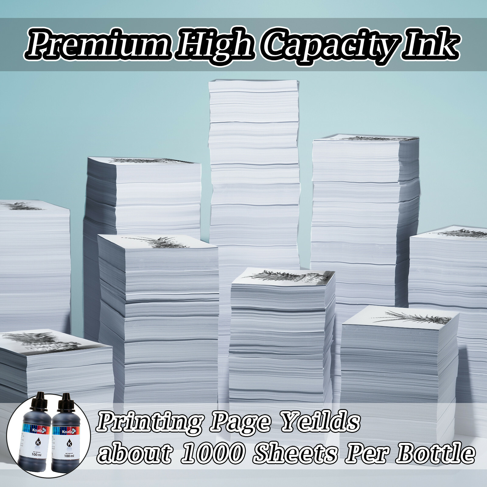 Koala Black Ink Refill Kit HP 60 61 62 63 64 65 67 910 950 951 962 564 Printer