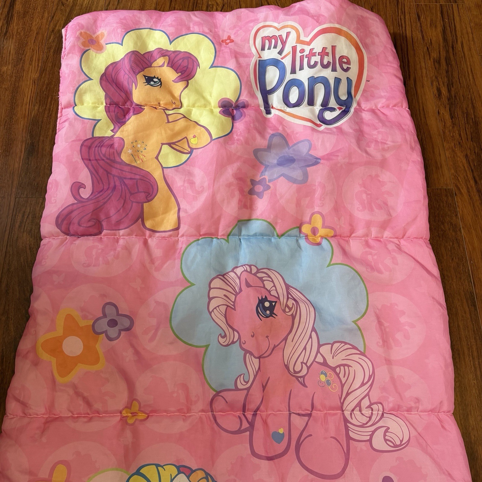 VTG ‘03 My Little Pony Pink Sleeping Bag G3 Sparkleworks Pinkie Pie Star Catcher