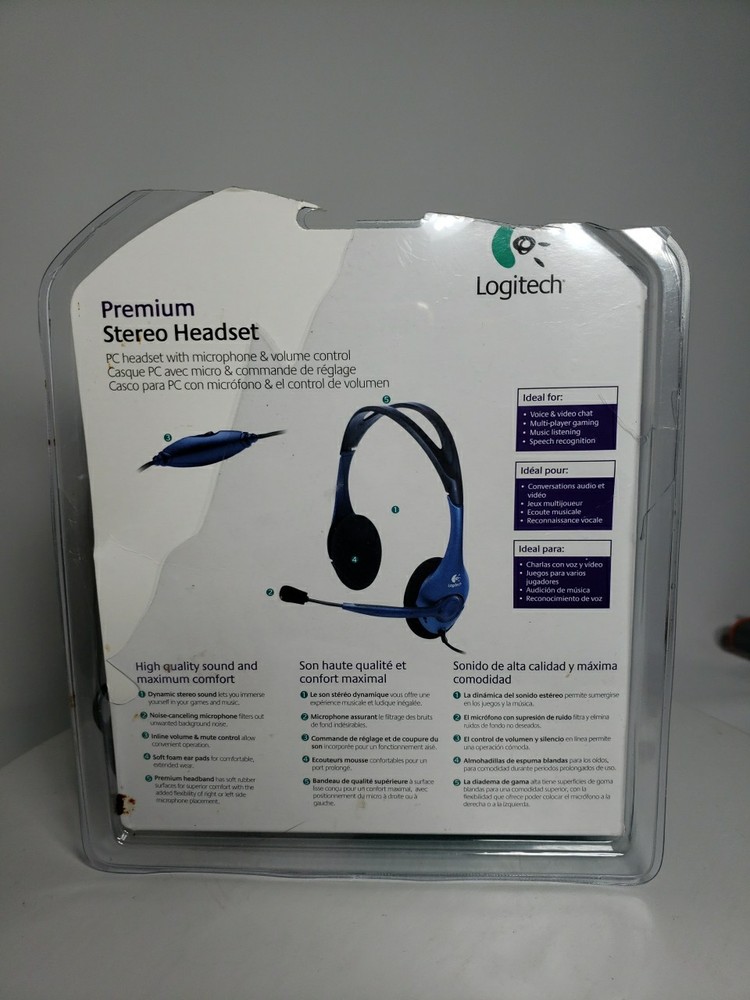Opened Box Logitech Premium Stereo Headset # 980185-1403