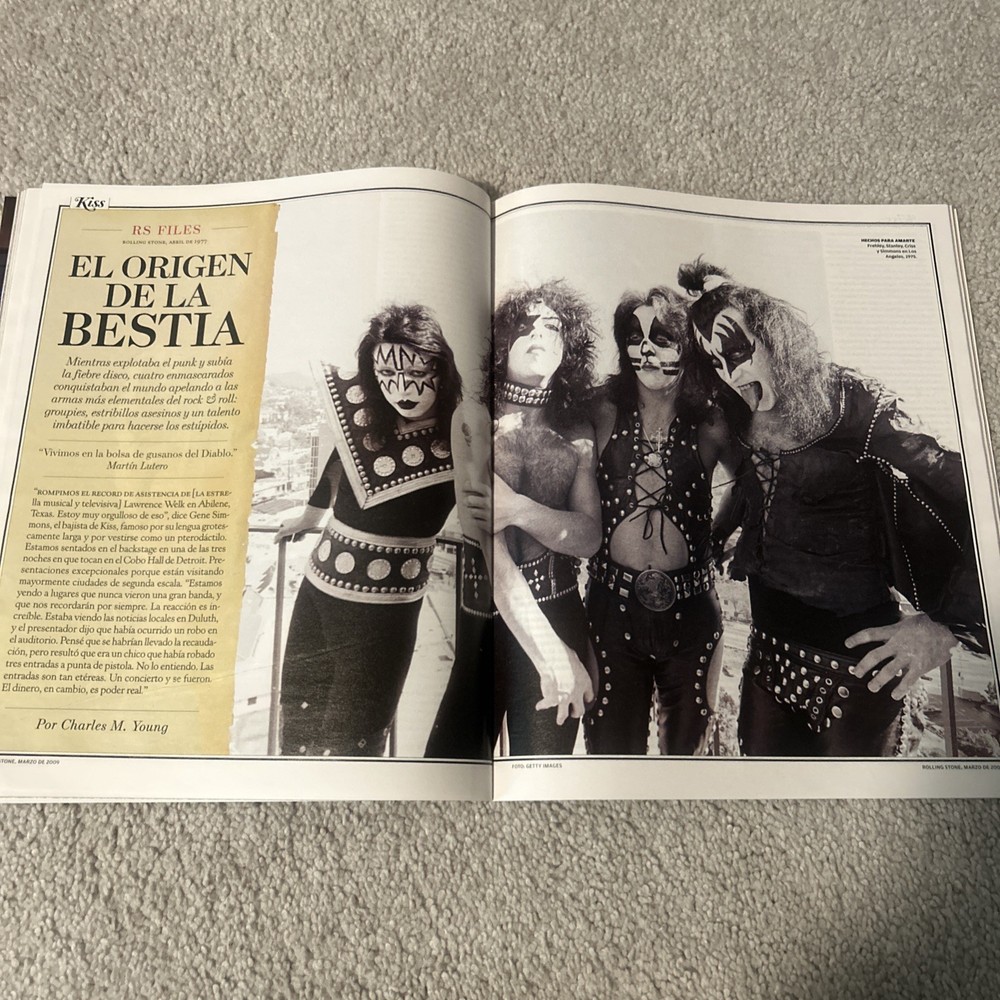 KISS ARGENTINA ROLLING STONE MAGAZINE MARCH 2009 GENE SIMMONS PAUL STANLEY