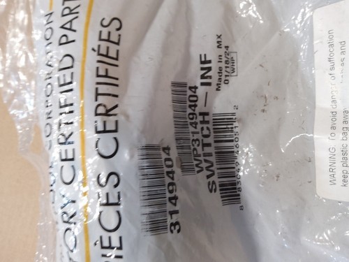 OEM Whirlpool WP3149404 Electric Range Surface Burner Control Switch