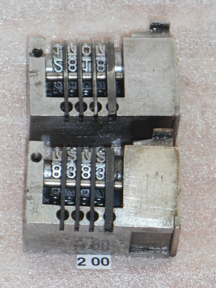 WMA | 2x Reverse letterpress numbering machine | 200