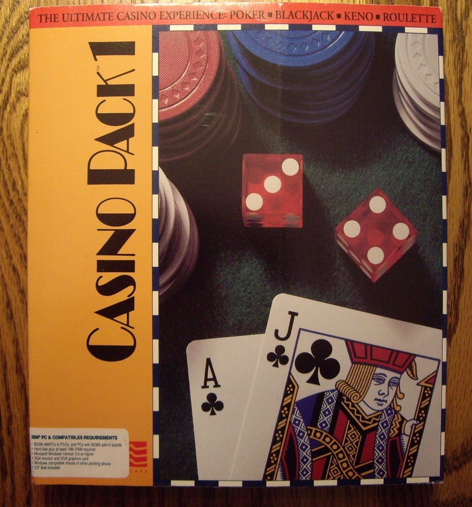 Casino Pack 1 - 3.5" disk & user's guide - Poker - Roulette - Keno - Blackjack
