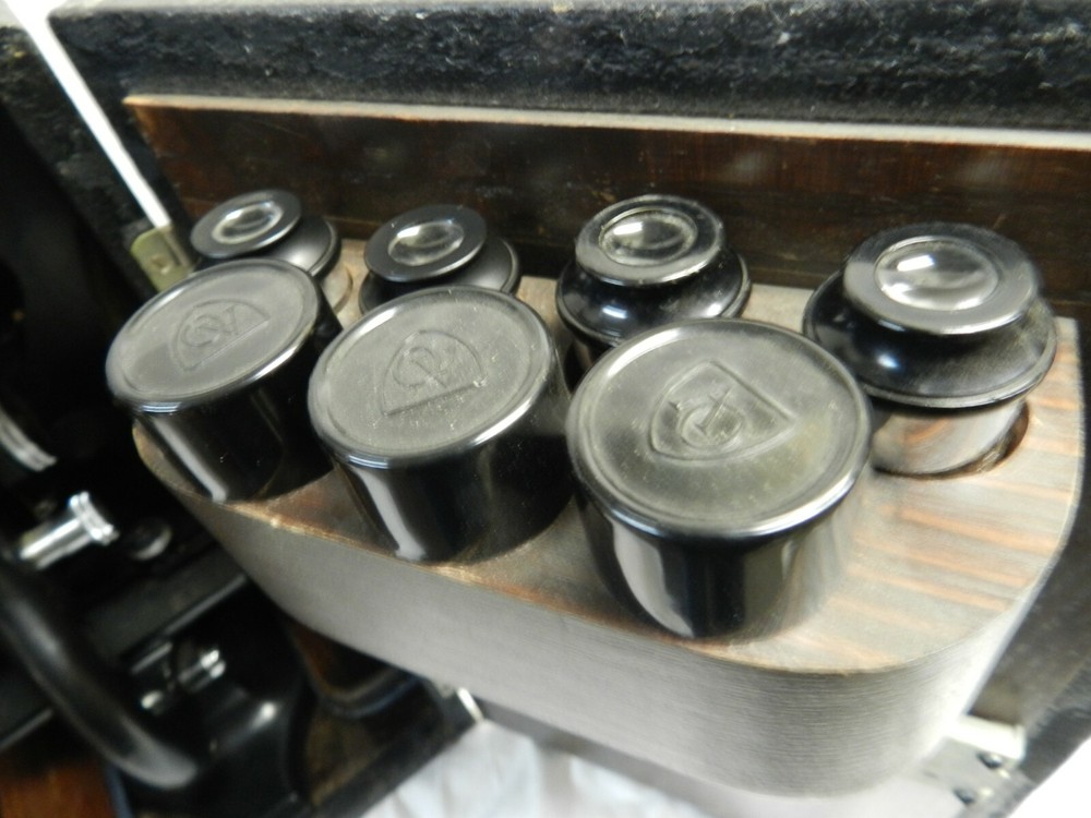1946 SPENCER Buffalo Binocular Compound Scientific Microscope, Case, Lens, Man..