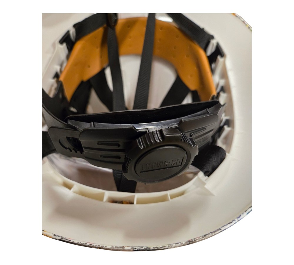 Hydro Dipped Full Brim Hard Hat White