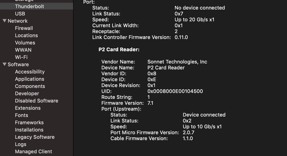 Used Sonnet Thunderbolt Pro P2 Card Reader – Professional P2 Card Reader