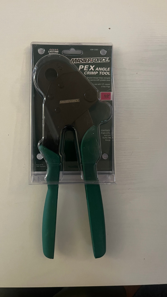 Brand New Masterforce® 1/2" Angle PEX Crimp Tool