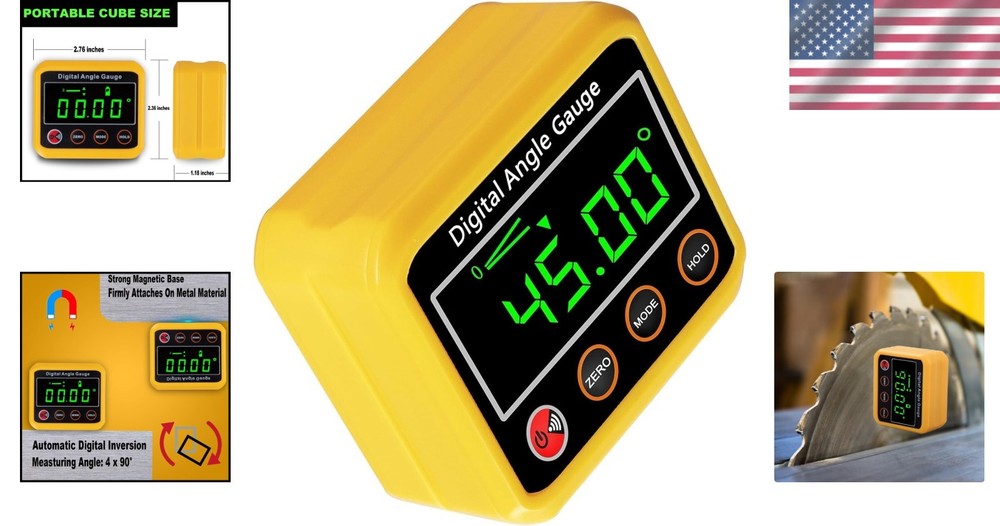 Magnetic Digital Angle Finder Protractor with Backlit LCD for Precision Projects