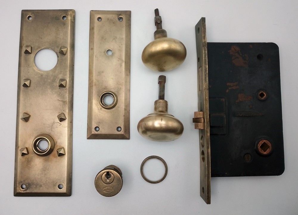 Antique Corbin Victorian Mortise Lock Set