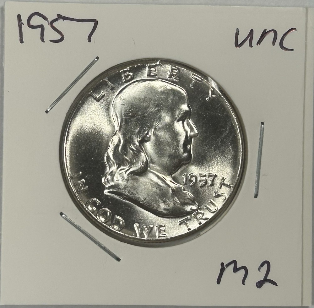 1957 Franklin Half Dollar Coin Uncirculated