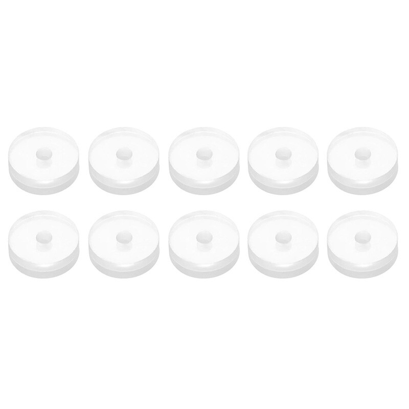 10pcs Clear/Nude Disc Pads no Pull Piercing Disc for Piercing Bump Silicone~ ⇖