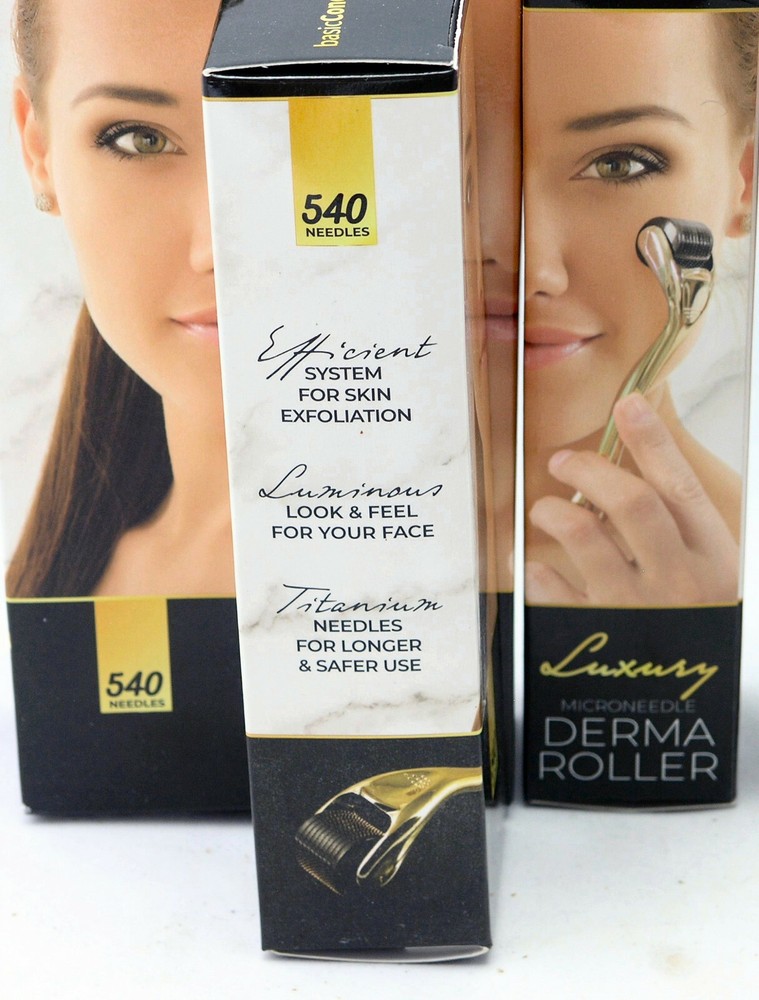Basic Concepts Luxury Microneedle Dermaroller, 540 Titanium Needles
