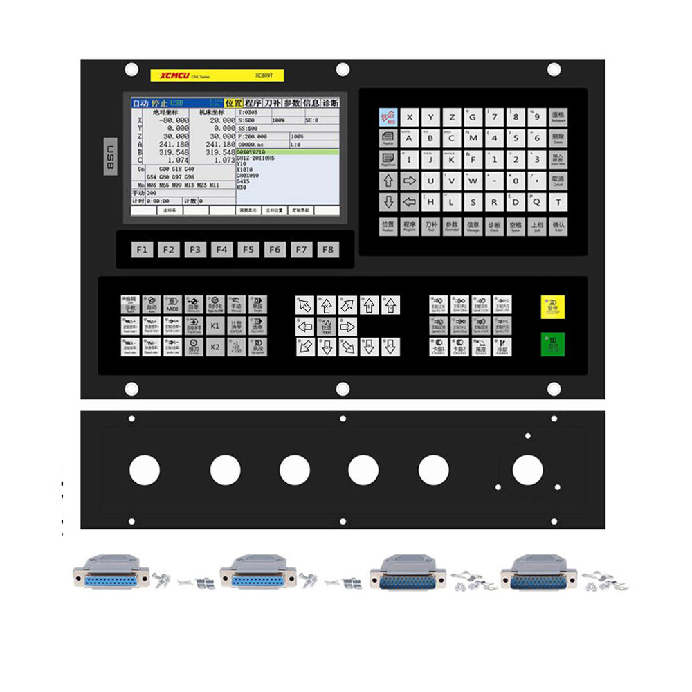 XCMCU XC809TB 2/3/4/5/6 Axis Controller  CNC Lathe Controller System  7" LCD