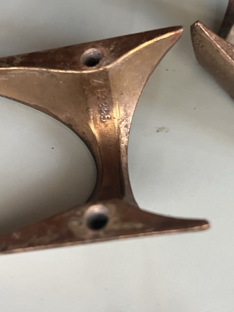 Original Broyhill Brasilia Vintage Authentic MCM 2 Drawer Pull 13285 Solid Brass