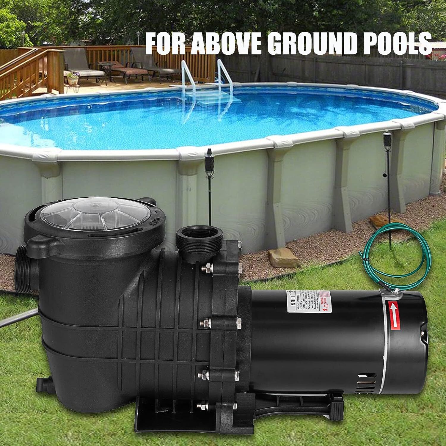 1.5HP Hayward Swimming Pool Pump Motor In/Above Ground w/ Strainer Filter Basket