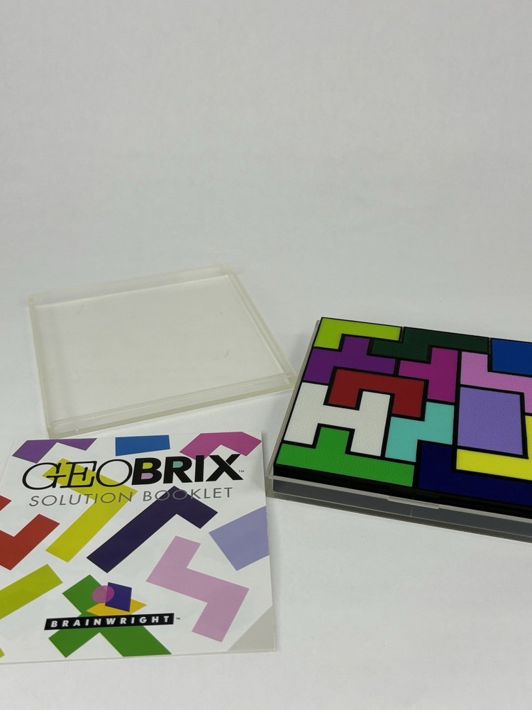 GeoBrix by Brainwright With Solution Booklet 3D Puzzle Game - COMPLETE
