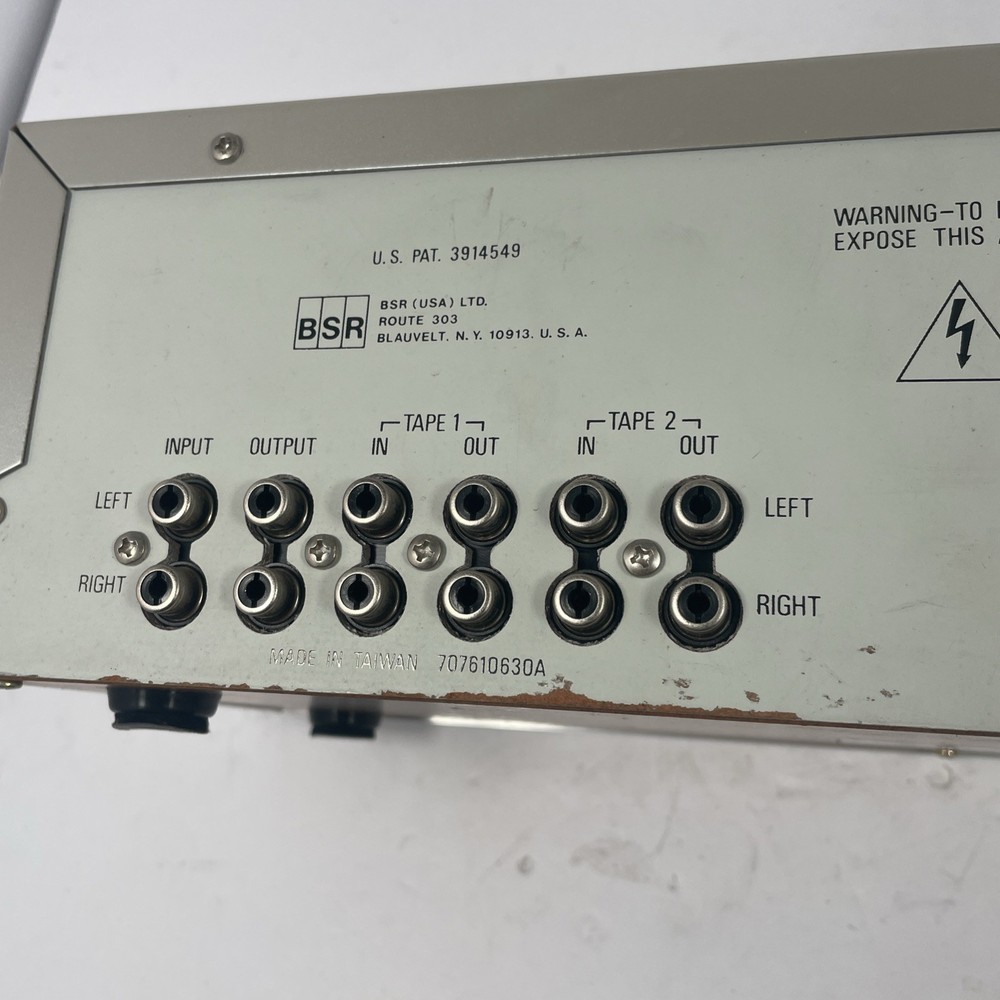 Vintage BSR EQ-110X Stereo Frequency Equalizer - Tested Working