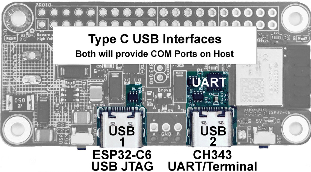 ESPuno Pi Zero ESP32-C6-1U STEM Maker DevKit SDK 60V DC Grove RS485 DMX MODBUS