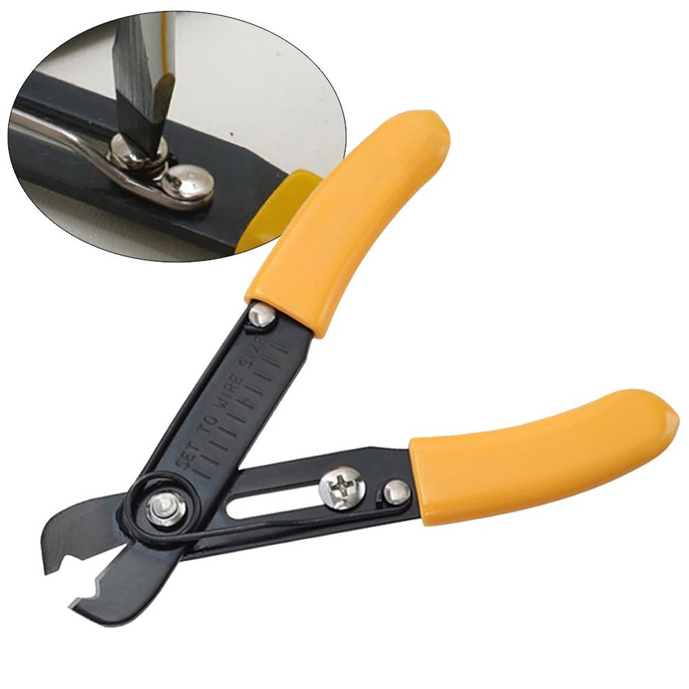 Electrical Wire Cable Cutting Single Hole Wire Stripper Flush Pliers Adjustable