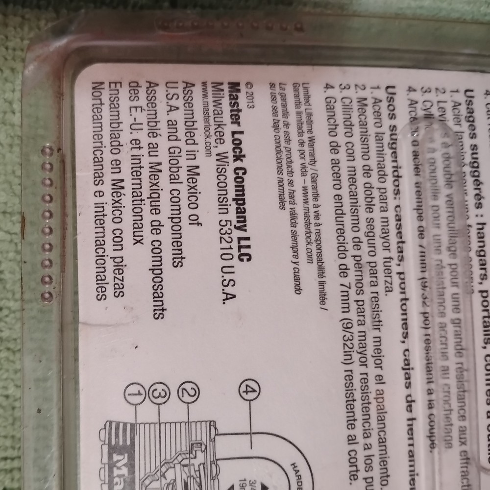 Master Lock 3TLD 1-9/16" NWT Steel Padlock 2-Pack Same Key