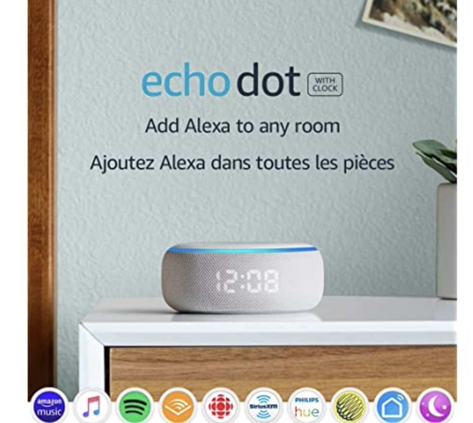 NEW Amazon Echo Dot (3rd Gen) - Smart Speaker with Clock and Alexa - White