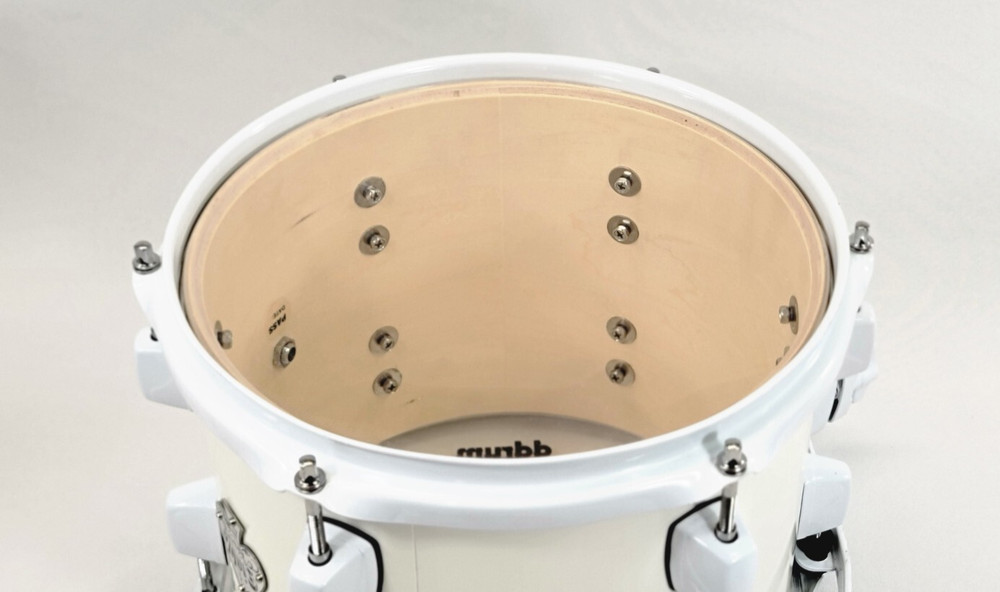 Ddrum Diablo 10" Tom Drum -White with White Hardware
