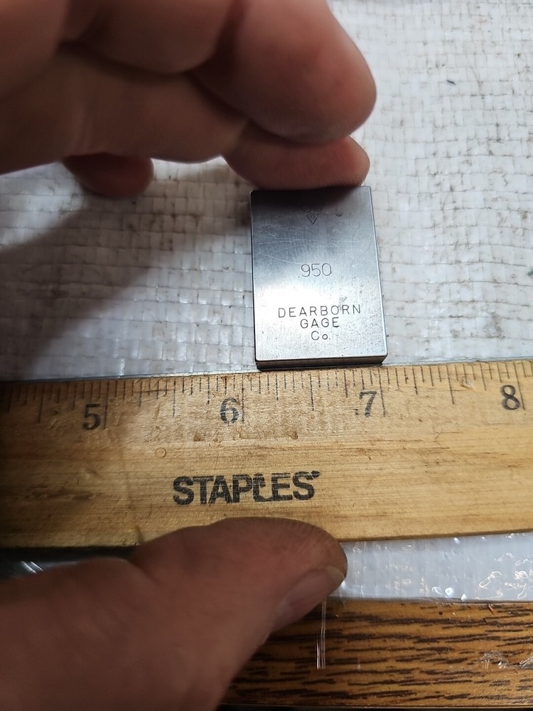 DEARBORN GAGE CO .950" RECTANGULAR GAGE BLOCK