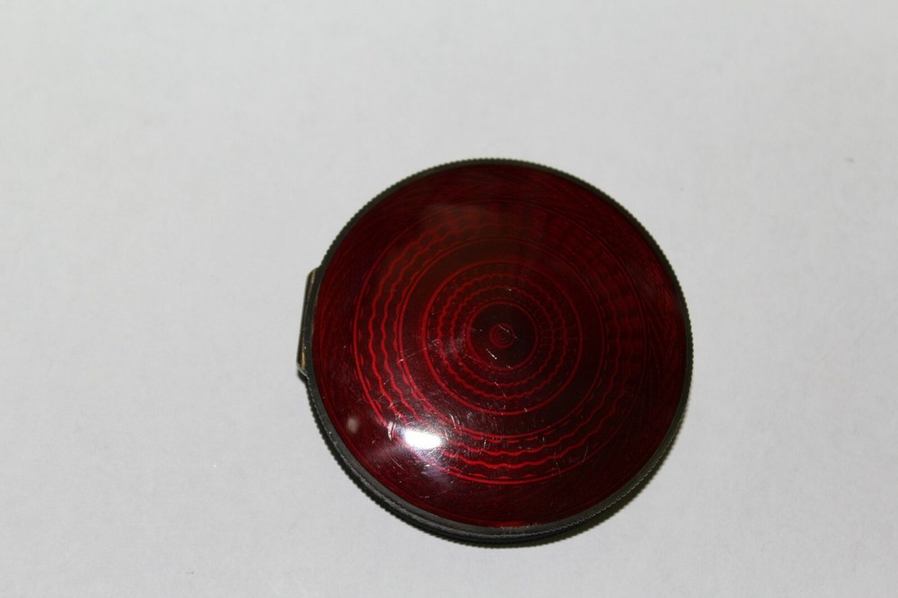 Antique 935 Silver Red Enamel Hallmarks Box Trinket Pill Compact # S285