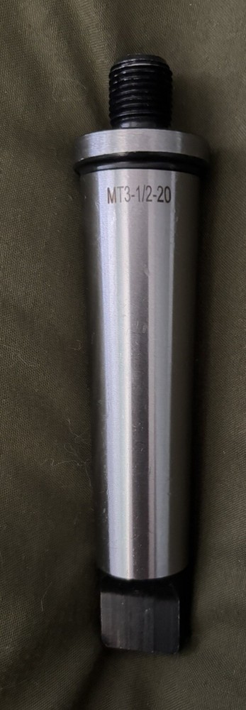 Threaded Shank Drill Chuck Arbor MT3 1/2-20 Size-New