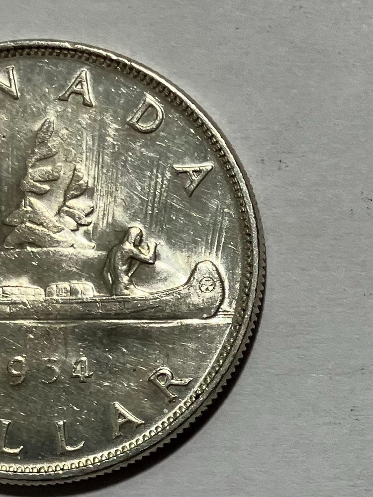 1954 Canada Silver Dollar FWL