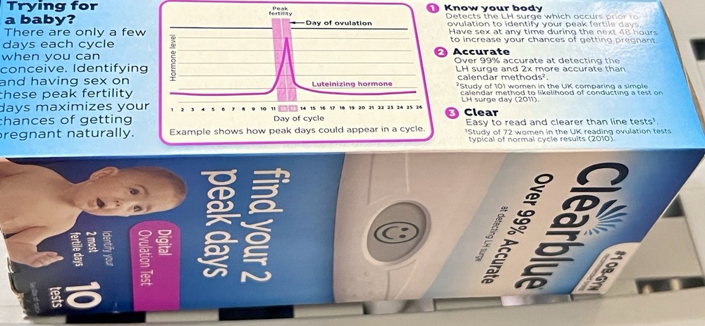 Clearblue Advanced Digital Ovulation Test 10 EXP Date 12/31/2027
