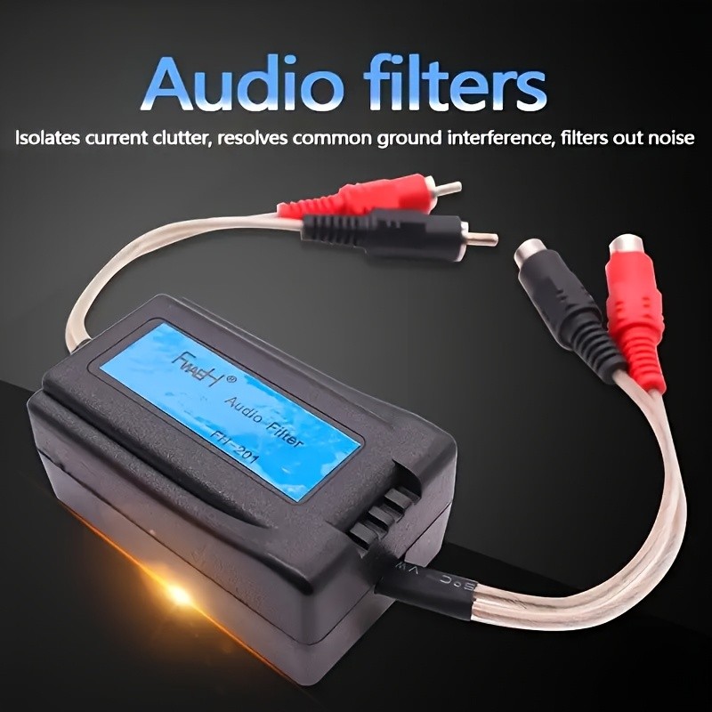 RCA Ground Loop Isolator Noise Audio Filter Suppressor Car Stereo EQ Amplifier