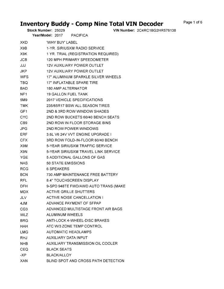 Fuse Box Engine Compartment Fits 17 PACIFICA 1541018