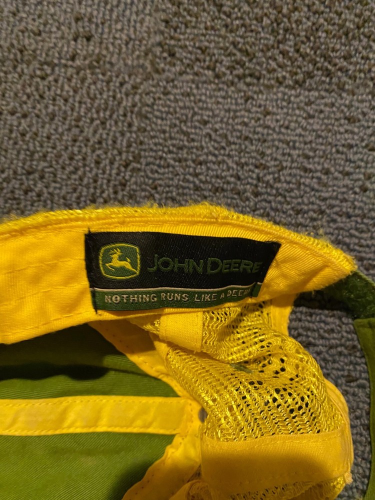 John Deere tractor snap back hat USED