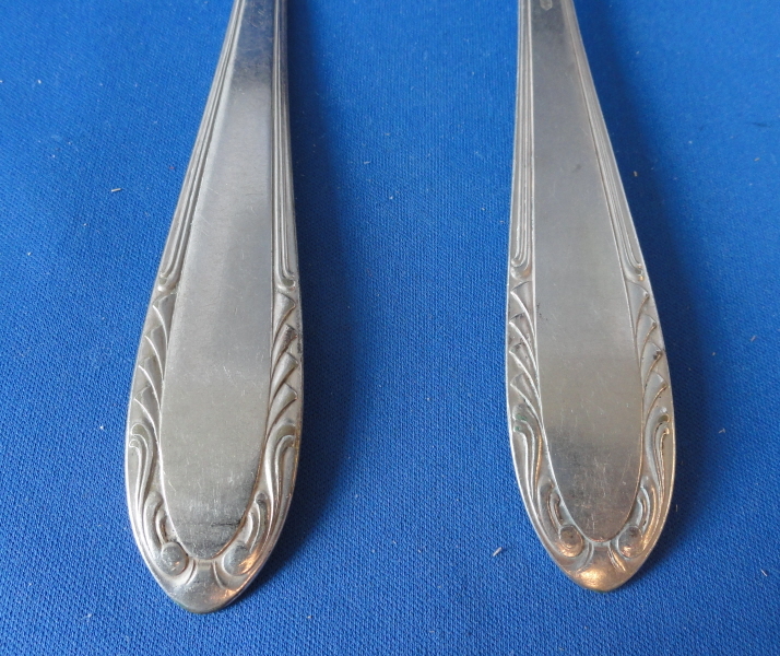 Antique Silver Plate - Two Large 8 1/2" Spoons - JRIS100 - German